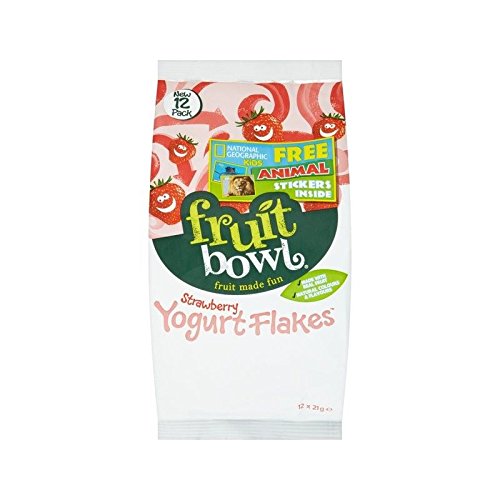 Fruit Bowl Yogurt Strawberry Flakes 12 x 21g Pack of 4
