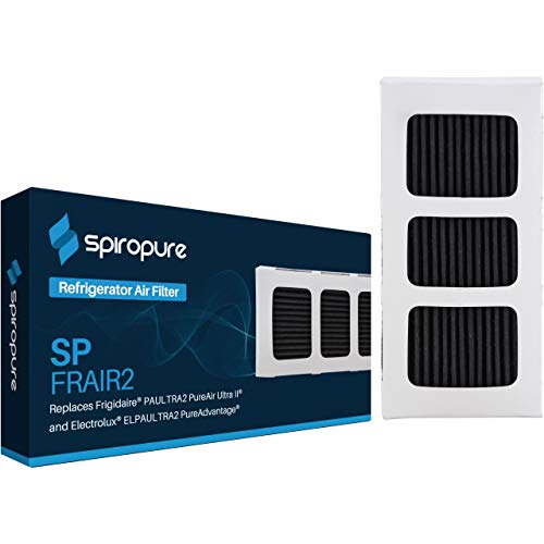 SpiroPure SP-FRAIR2 Refrigerator Pure Air Filter Replacement for 242047805, Pure Air Ultra 2, PureAir Ultra II, PAULTRAII2PK, 5303918847, AP6285787, GF24, FAF006, CF24, ELPAULTRA2 (1 Pack)