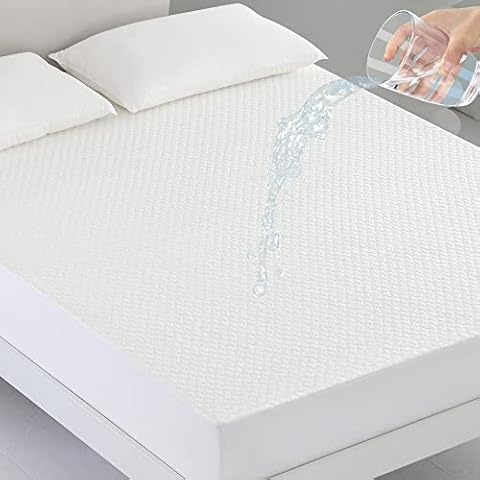 Coriwell Matratzenschoner Wasserdicht - 180 x 200 cm Wasserdichter Matratzenbezug Matratzenauflage Atmungsaktive Matratzenhülle Matratzenschutz aus Bambus Matratzen Schutzbezug Cover