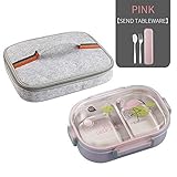 Bento-Boxen für Erwachsene und Kinder: Bento-Boxen eignen sich perfekt zum Zubereiten, Aufbewahren, Organisieren und Organisieren von Lebensmitteln. Die drei Kompartimente können nicht nur eine ausgewogene Ernährung planen, sondern nicht nur Männer und Frauen gesund halten, sondern auch Mädchen und Jungen umfassend ernähren. Enthält Besteck