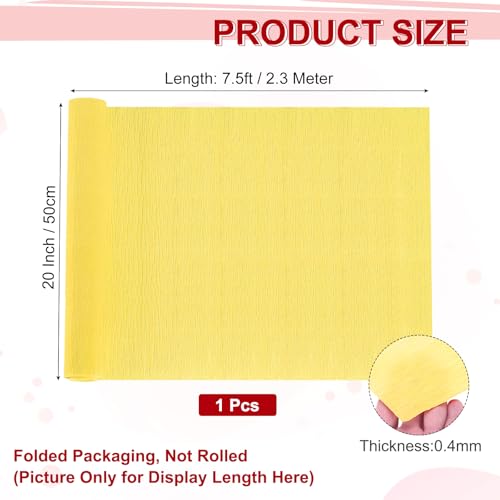 Image of MECCANIXITY Crepe Paper Roll 7.5ft Long 20 Inch Wide for Wedding Ceremony Various Large Festivals Decoration, Apricot Color