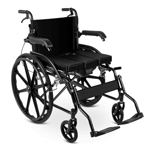 車いす 軽量交通用車椅子折りたたみ手動車椅子ハンドブレーキモビリティスクーター調節可能な背もたれは280ポンドを積載可能 車椅子