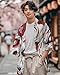 MFCT Japanese Streetwear Fashion Men's Lightweight Red Monster Graphic Kimono (Black, Large)