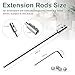 Extension Rod Converter for Bathroom Pop Up Drain Rod, 6.64 Inch Extenders Bathroom Pop-Up Vertical/Horizontal Rods, Extender Rod with an Allen Wrench Screws, Extender Rod for Sink Pop Up Rod Assembly