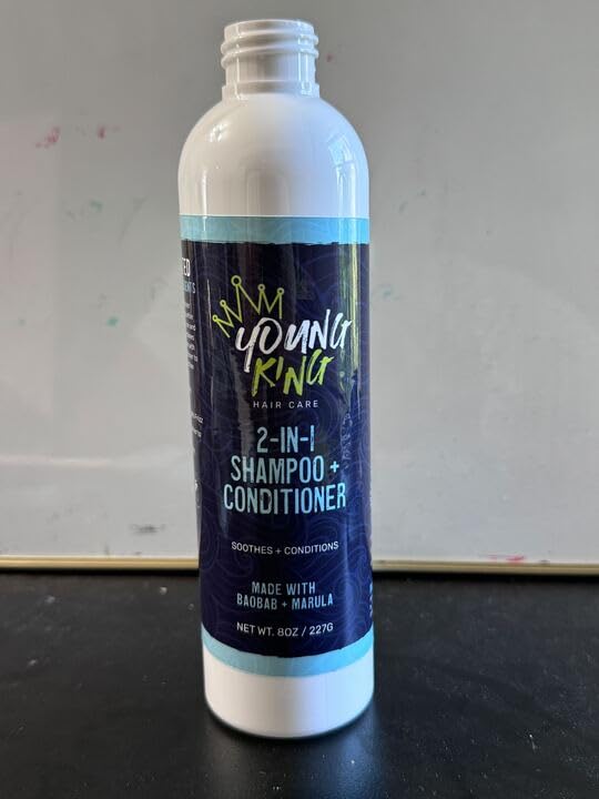 Miniatura 7 de Young King Hair Care Champú y acondicionador 2 en 1 para niños  Limpia e hidrata los rizos naturales  A base de plantas y sin daños  8 onzas