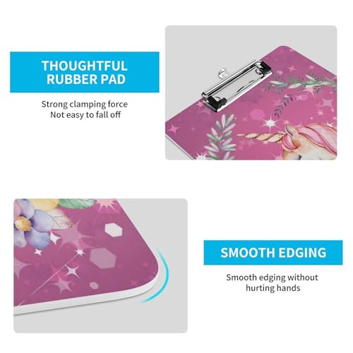 Planchettes à pince fleur licorne A4 pour organiser vos cours - 6