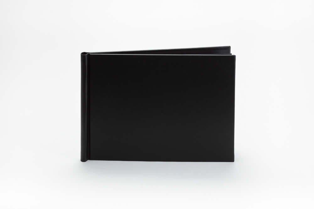 New -Black A4 Landscape Sized Soft Leather Effect Springback Binder 1-150 Pages