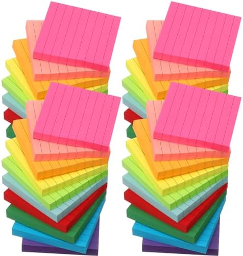 Sticky Notes 3x3 Inches,Bright Colors Self-Stick Pads, 82 Sheets/pad