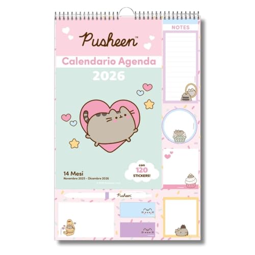 EURO PUBLISHING: Calendario Agenda Pusheen 2026 14 mesi - Prodotto ufficiale - cm 29x44 (composto da...