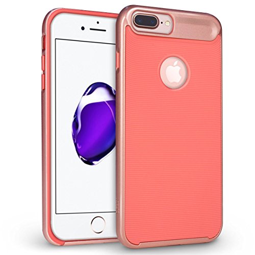 iPhone 7 Plus Case, Orzly AirFrame for iPhone 7 Plus – Lightweight & Slim-Fit Protective Bumper Frame & Case for iPhone 7 Plus - Pink on Pink