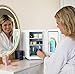 Cooluli 10L Mini Fridge for Bedroom, Car, Office Desk & Dorm - Portable Thermoelectric Cooler & Warmer for Food, Drinks, Skincare - AC/DC Refrigerator with Glass Front, Black