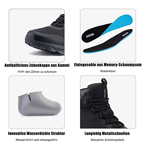 SHULOOK Wandelschoenen voor heren, waterdicht, outdoor, licht, ademend, trekkingschoenen voor heren, reizen, high rise, wandellaarzen, antislip, camping, vissen, hiking boot - Image 3
