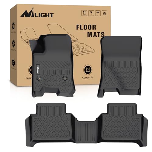 Image of Nilight TPE Floor Mats for Chevy Colorado GMC Canyon Crew Cab 2023 2024 2025 2026,All Weather Custom Fit Heavy Duty Floor Liners