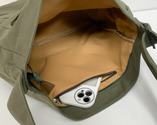 Canvas Casual Crossbody bag Messenger Handbag Canvas Shouder Tote Bag for Women and Men Work College Bag4