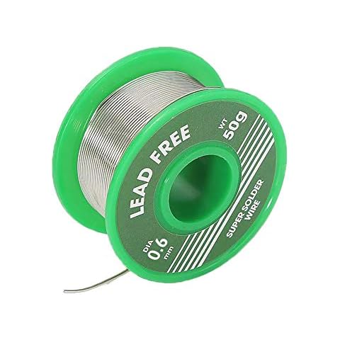 BaiJ Alambre de Soldadura Sin Plomo de 0,6mm con Núcleo de Resina Sn99,3 Cu0,7 50g Cover