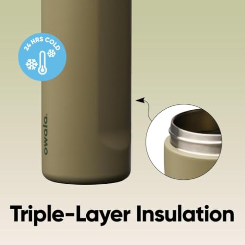 Image of Owala FreeSip Insulated Stainless Steel Water Bottle with Straw, BPA-Free Sports Water Bottle, Great for Travel, 24 Oz, Off Road