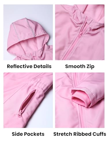 Image of WELAKEN Fleece lined Jackets with Water-Resistance Frabic for Kid's & Toddler II Girl's Rain Jacket & coats