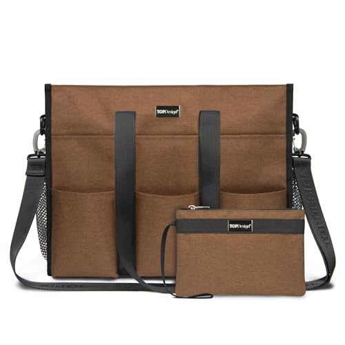 Image of TOPDesign Utility Water Resistant Tote Bag with 22 Pockets, Zipper Closure