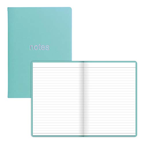 Carnet de notes A5 Letts Dazzle Turquoise papier blanc uni 192 pages mince 21x14cm