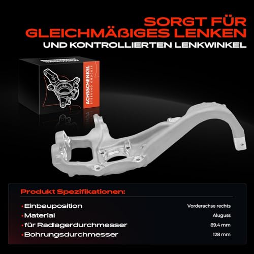 Frankberg Achsschenkel Lenkknöchel Vorne Rechts Kompatibel mit Model X 5YJX Electric 2015-2021 Replace# 1027316-00-F