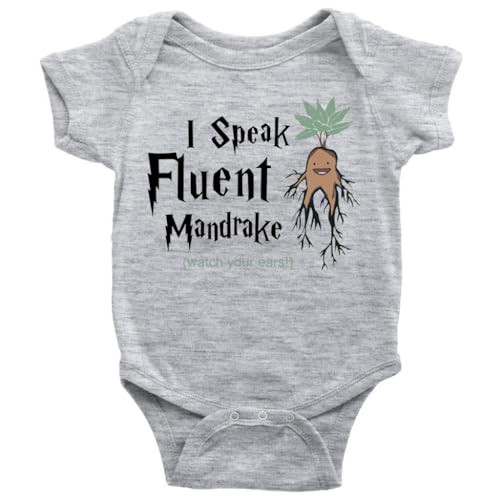 GKrepps I Speak Fluent Mandrake Watch Your Ears! Baby Clothes Newborn Organic Bodysuits Romper D-Gray