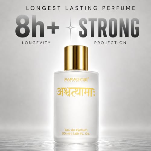 Image of Paradyse Perfume Ashwathama, The Immortal Wrath Unisex Eau de Parfum | Oud, Patchouli & Spicy Rose | Long-Lasting Woody Oriental Scent for Work & Power Dressing | 50 ML
