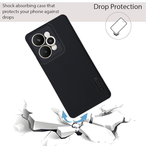 Image of Back Cover Case Compatible for realme 15 Pro 5G (Textured Grip Design | Camera Protetion | Slim and Light Weight | Soft Touch and Feel | Black)