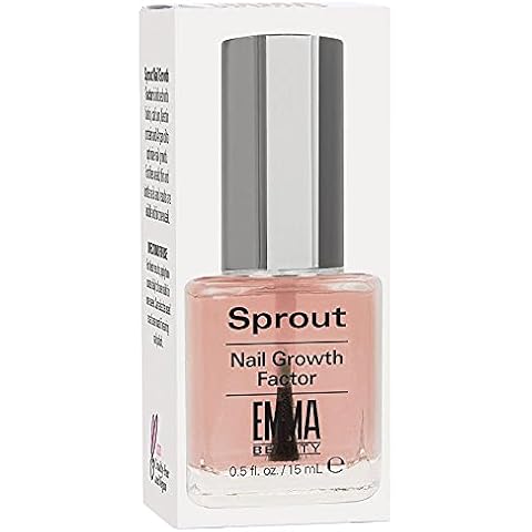 EMMA Beauty Sprout Nail Growth Factor, Clear Nail Polish Base Coat, 12+ Free Formula, 100% Vegan & Cruelty-Free, 0.5 fl. oz. Cover