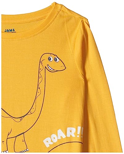 Image of Amazon Brand - Jam & Honey Boy's Printed Regular Fit Full Sleeves T-Shirt | Age 2-12 Years