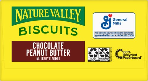 Image of Nature Valley Biscuit Sandwiches, Chocolate Peanut Butter Snacks, 5 ct, 6.75 OZ (Pack of 2)