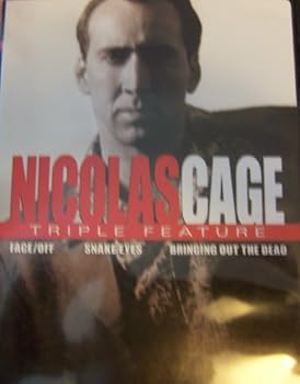 DVD Nicolas Cage Triple Feature, Face/off, Snake Eyes, Bringing Out the Dead. Book