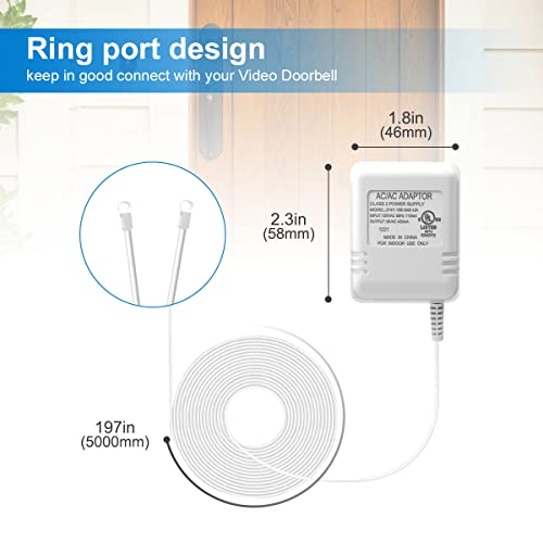 image for 18V Doorbell Transformer, LANMU Power Adapter Compatible with Nest Hel