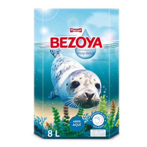 Bezoya - Agua Mineral Natural, Agua de Mineralización muy Débil – Formato 8L con Grifo Dispensador