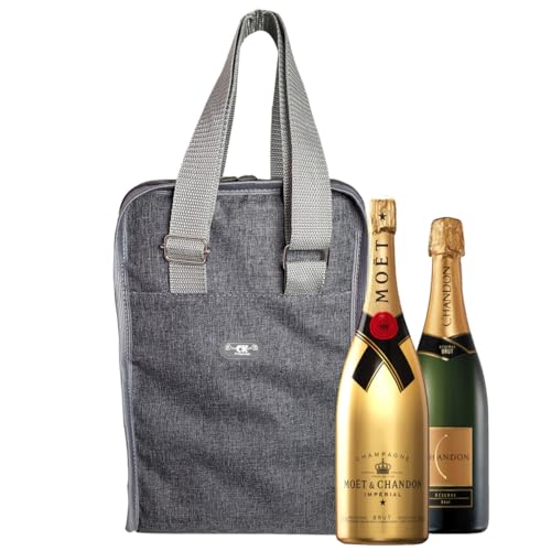 Bolsa Térmica Cinza para Garrafas de Café Água Vinho Espumante