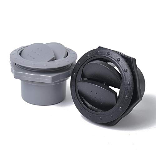 Runder Klimaanlagenauslass, Riloer 60mm 2,35 Runder A/C Luftauslassgittersatz für Klimaanlagen Kühlung Abluftventilator Belüftung für Wohnmobile Caravan Van,Schwarz