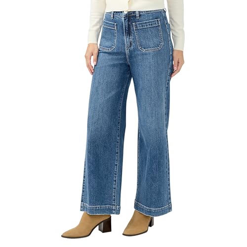 Silver Jeans Co. Women's 70s High Rise Wide Leg Jeans2