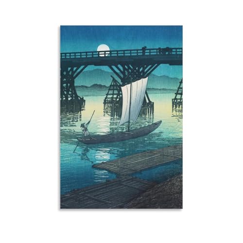 川瀬巴水 日本の浮世絵画家、版画ポスター (129) 壁アート プリント リビング 寝室 ダイニングルーム バスルーム ホーム装飾12x18inch(30x45cm)