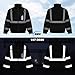TCCFCCT High Visibility Jacket Waterproof Hi Vis Jacket for Men & Women, Warm Reflective Jackets for Men with Pockets, Construction Coats for Cold Weather, High Vis Rain Gear for Safety, J-Black, L
