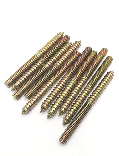 Image of Hanger Bolt M8x90 Double Headed Bolt Self-Tapping Screw for Furniture 10Pcs