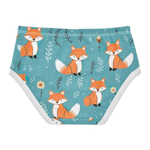 Cute Foxes Kids Underwear, Toddler Briefs, Girls Underwear Cotton, 2–8 Years2
