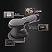 Cordless Car Buffer Polisher, SPTA Polisher with 2Pcs 12V Lithium Rechargeable Battery Brushless Polisher with Variable Speed, Portable Polisher with Polishing Pads Kit For Waxing