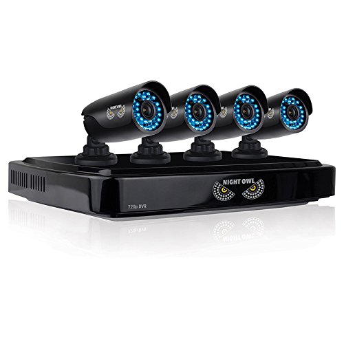 Night Owl Security AHD7-841 8 Channel Smart Video System with 1 TB HDD and 4x720p HD Cameras (Black)