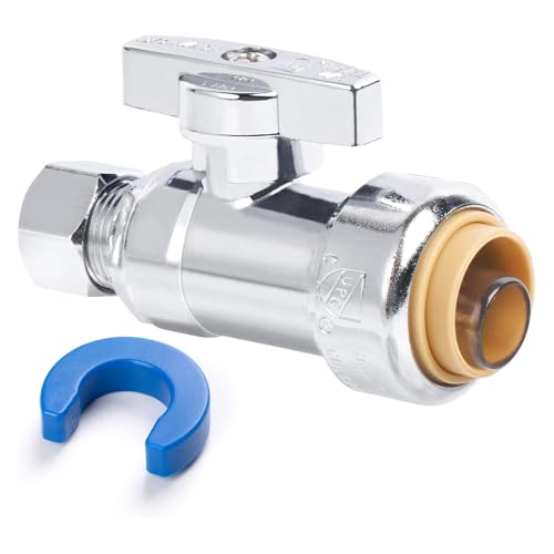 KAINGA 1/2" PTC x 3/8" OD Compression Straight Stop Valve,