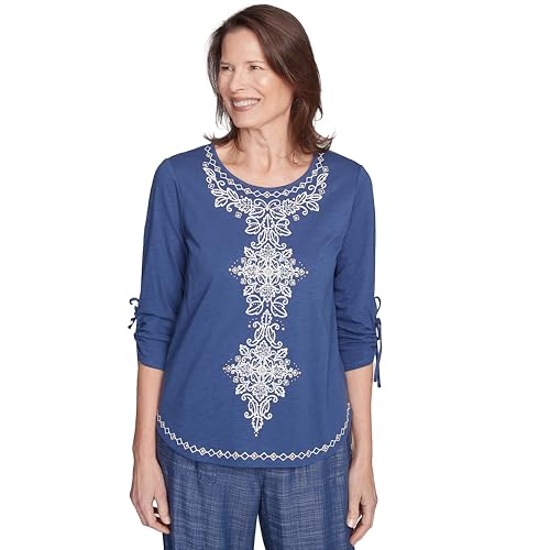 Alfred Dunner Center Embroidered Top Cotton/Polyester2