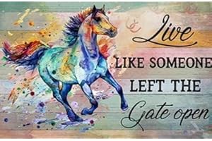 Retro Tin Sign, Live Like Someone Left the Gate Open