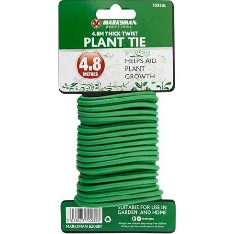 Homespired® 4MM x 4.8 METRE MULTI PURPOSE SOFT FLEXIBLE THICK TWIST TIE SUPPORT GARDEN PLANT WIRE TWINE Cover