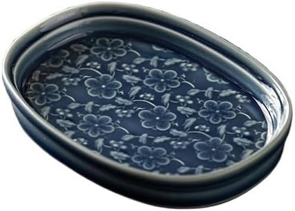 Breakfast Tray Ceramic Chinese Zen Snack Tray Exquisite Tea Table Tea Tray Dried Fruit Tray Home Fruit Tray Cake Tray Coffee Table Tray,B-XL