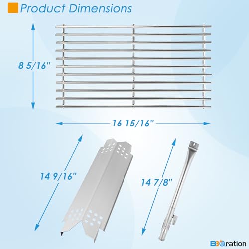 Image of Grill Parts Kit for Nexgrill 2-Burner 720-0864 720-0864M, Replacement Parts Kit for Megamaster 720-0864MA Grill Grate Kit for Nexgrill Replacement Parts
