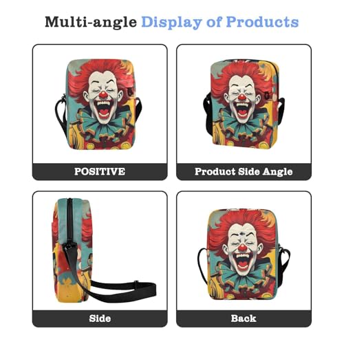 Laughing Clown Sling Bags Small Crossbody Purse with Adjustable Strap 6.6×2.5×9.4 IN4
