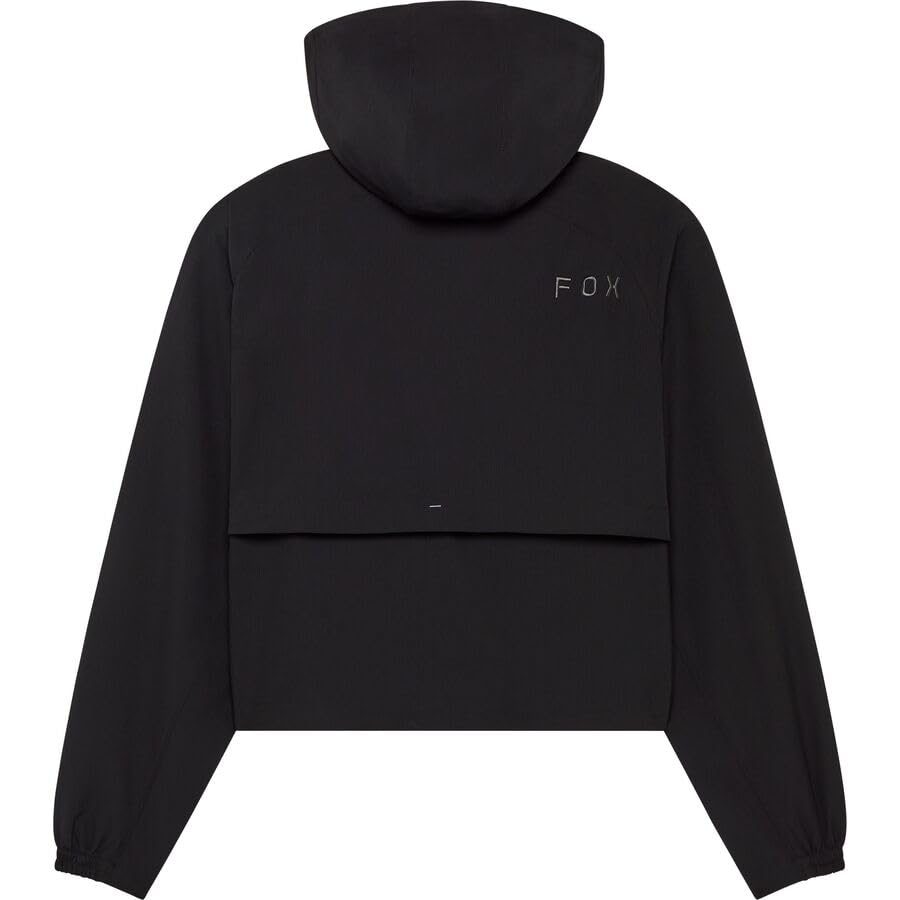 Fox Racing Damska kurtka survivalist Windbreaker | 4-Way-Stretch kurtka MTB z zamkiem do połowy i szokordem – czarna/czarna, L